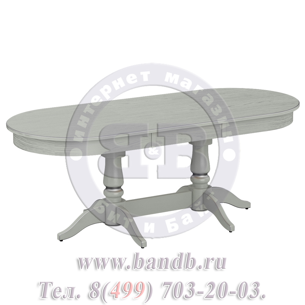 Стол Прайм 1 Р, цвет RAL7038, патинирование стола в цвет серебро Картинка № 2