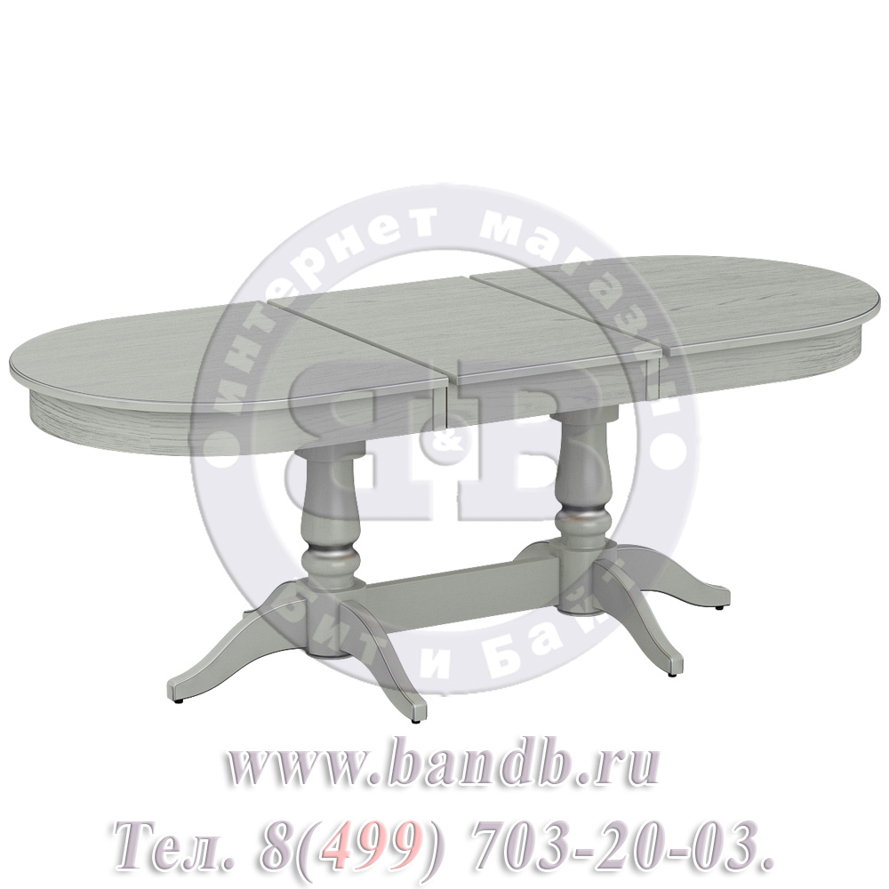 Стол Прайм 1 Р, цвет RAL7038, патинирование стола в цвет серебро Картинка № 3