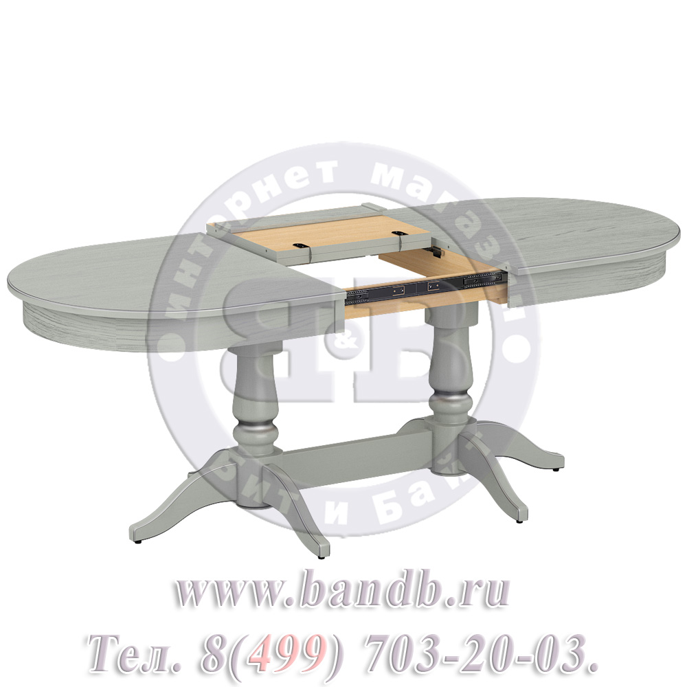 Стол Прайм 1 Р, цвет RAL7038, патинирование стола в цвет серебро Картинка № 5