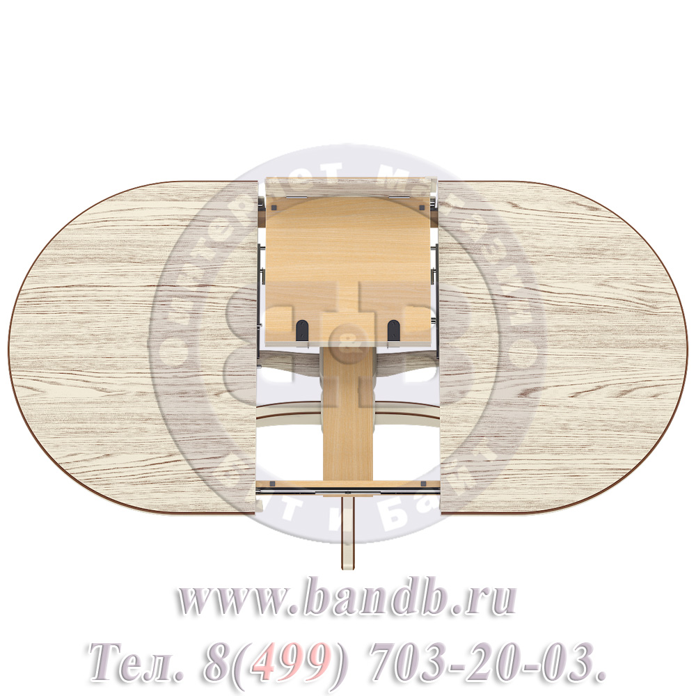 Стол Визард 2 Р, цвет RAL1013, патина в цвет орех Картинка № 11