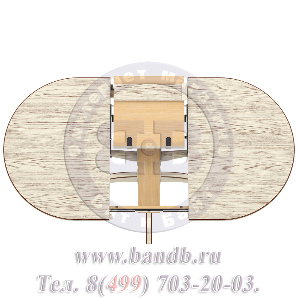 Стол Визард 2 Р, цвет RAL1013, патина в цвет орех Картинка № 12