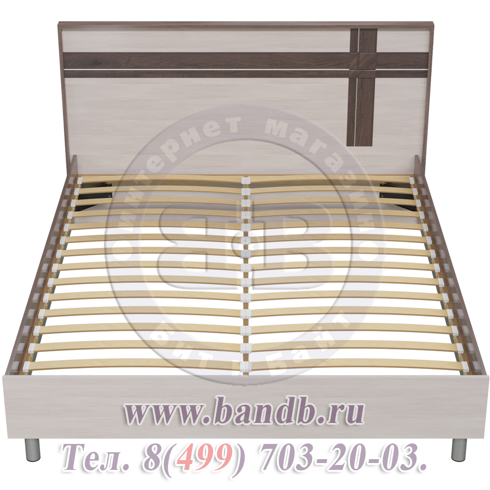Кровать Презент 1600 с ортопедическим основанием цвет бодега тёмный/бодега светлый Картинка № 4