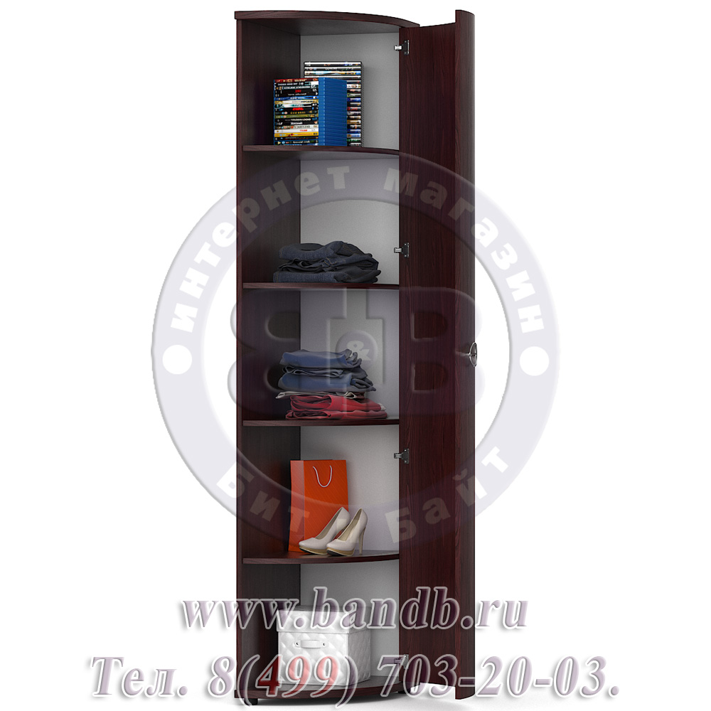 Делия ЛД-645-070 Шкаф-окончание с гнутой дверью правый, цвет сосна шоколад Картинка № 2