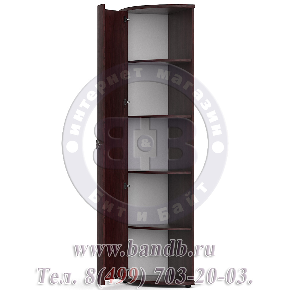 Делия ЛД-645-080 Шкаф-окончание с гнутой дверью левый, цвет сосна шоколад Картинка № 3