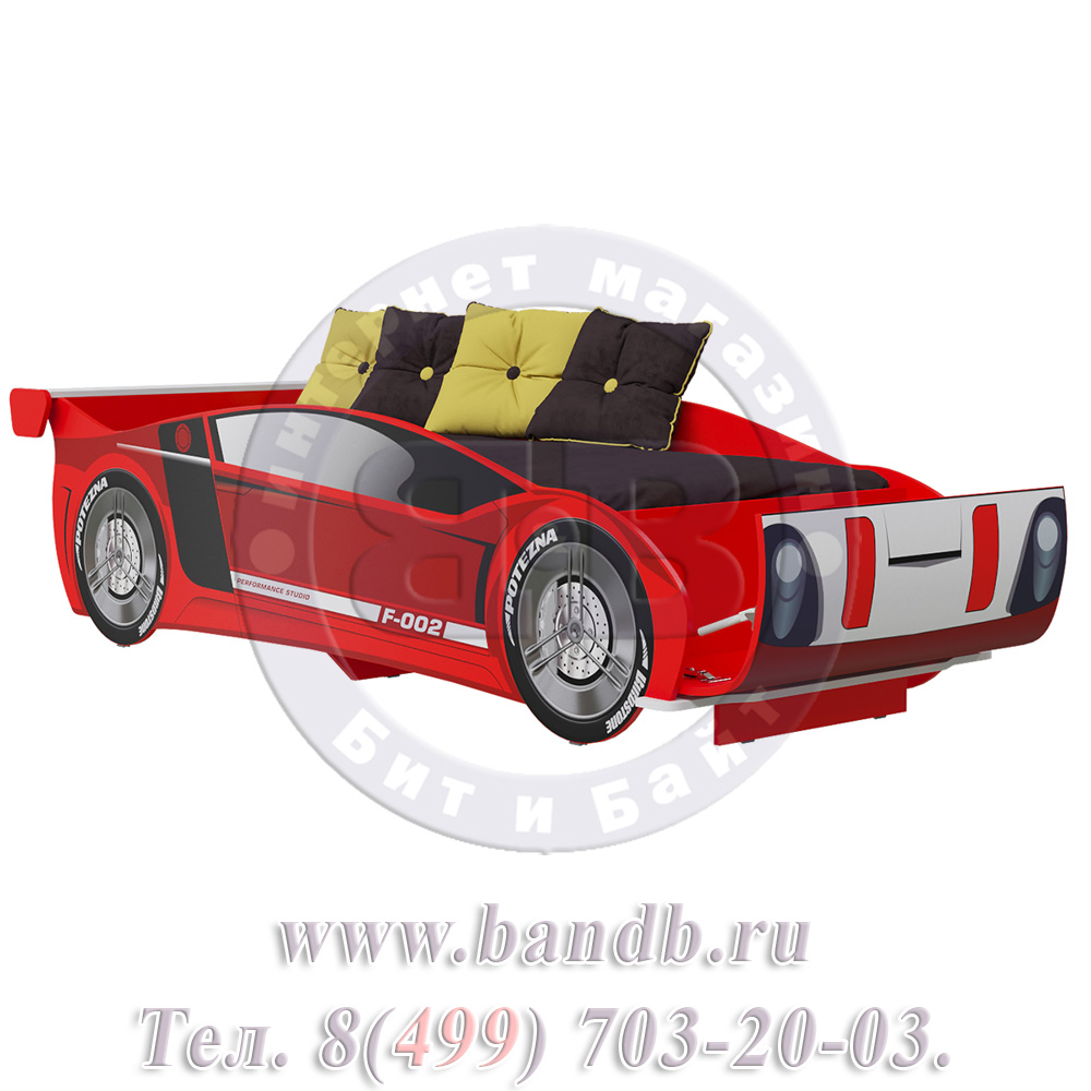 Формула Любимый Дом ЛД-514-130К Кровать-машина 900х2000, цвет красный Картинка № 2