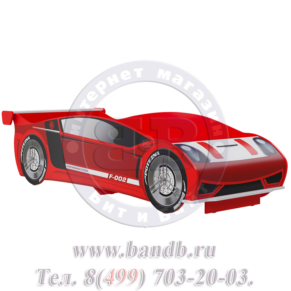 Формула Любимый Дом ЛД-514-130К Кровать-машина 900х2000, цвет красный Картинка № 3