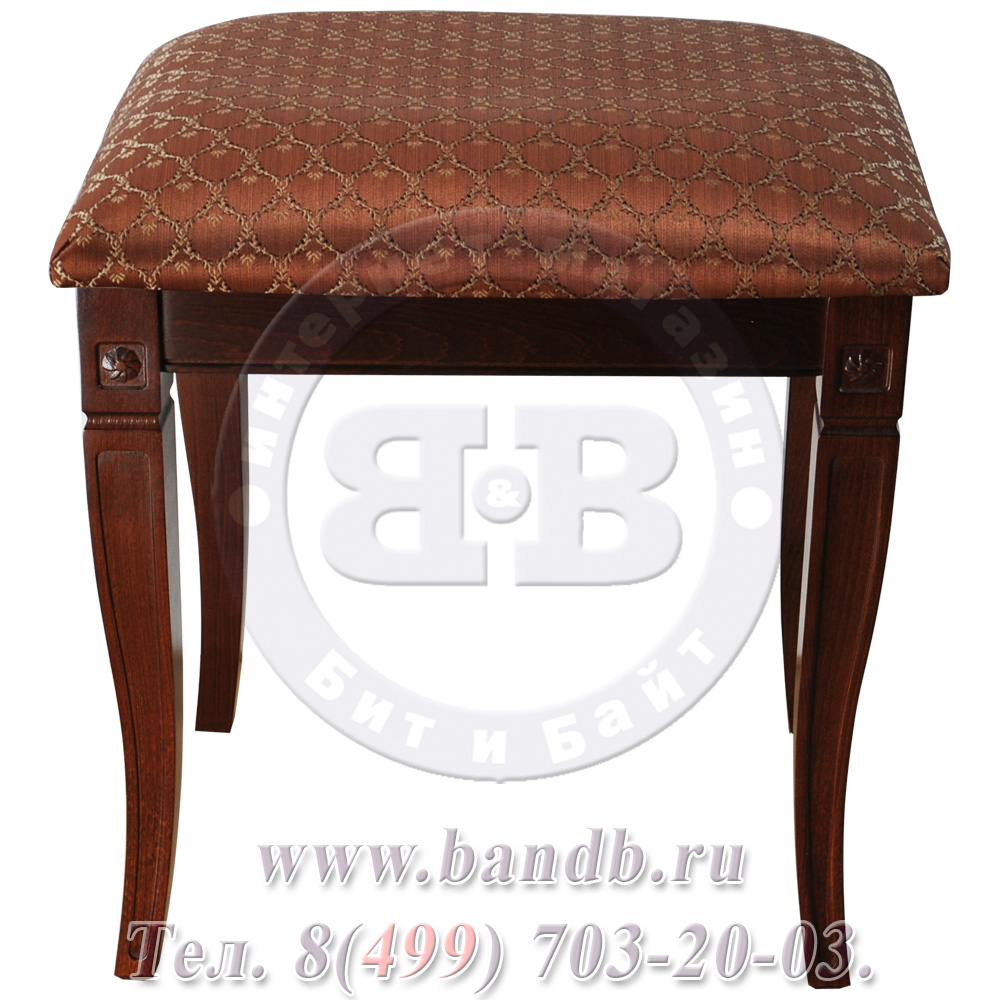 Банкетка-1 Мебель--24 цвет тёмный орех обивка ткань соты коричневые Картинка № 2