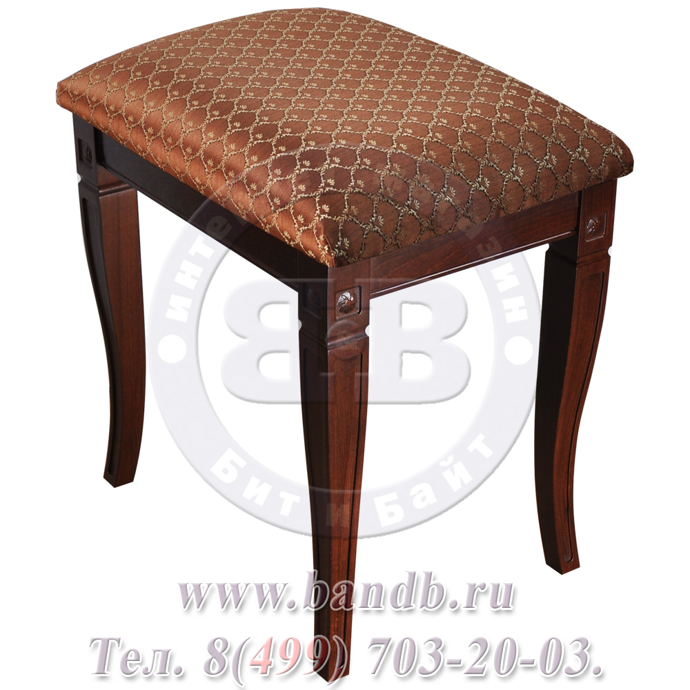 Банкетка-1 Мебель--24 цвет тёмный орех обивка ткань соты коричневые Картинка № 3