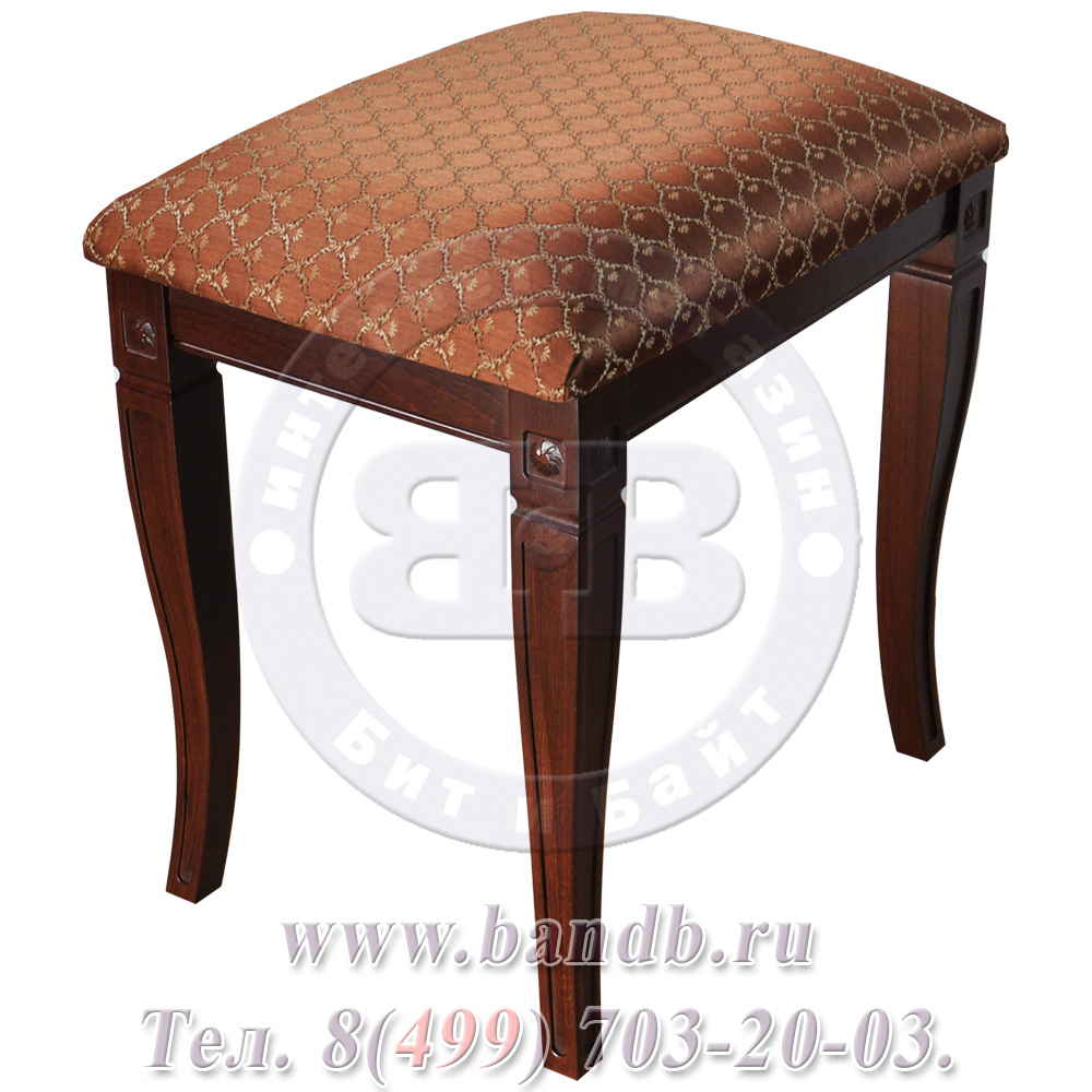 Банкетка-1 Мебель--24 цвет тёмный орех обивка ткань соты коричневые Картинка № 4
