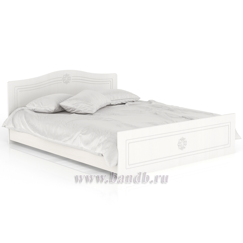 Кровать Онега 1600 с тумбами прикроватными цвет белый Картинка № 9