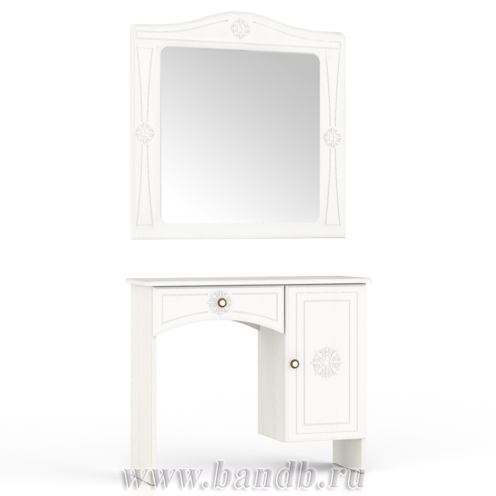 Столик туалетный с зеркалом Онега ТС-1 + ЗН-1 цвет белый Картинка № 3