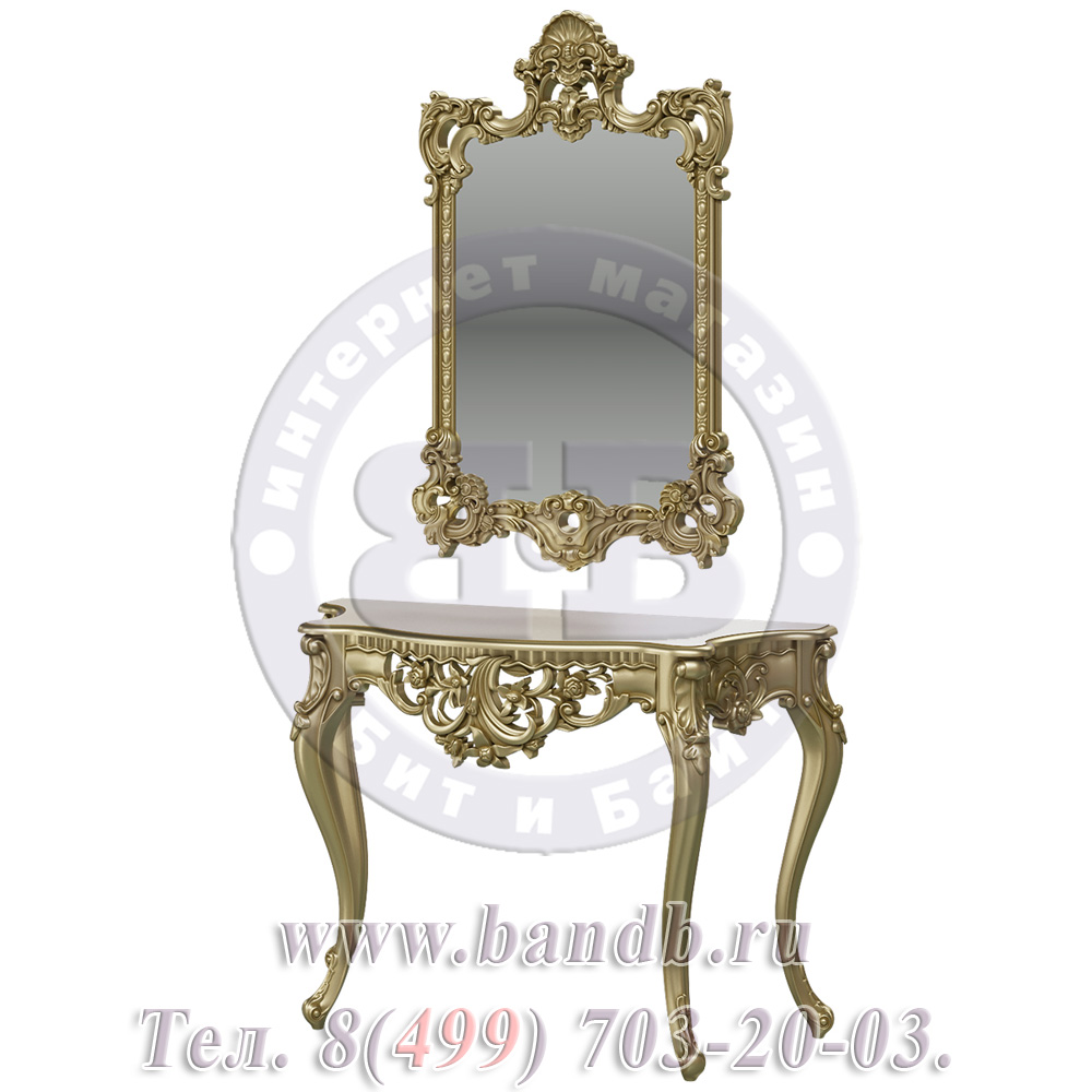 Столик туалетный с зеркалом ЗК-02 цвет бронза Картинка № 2
