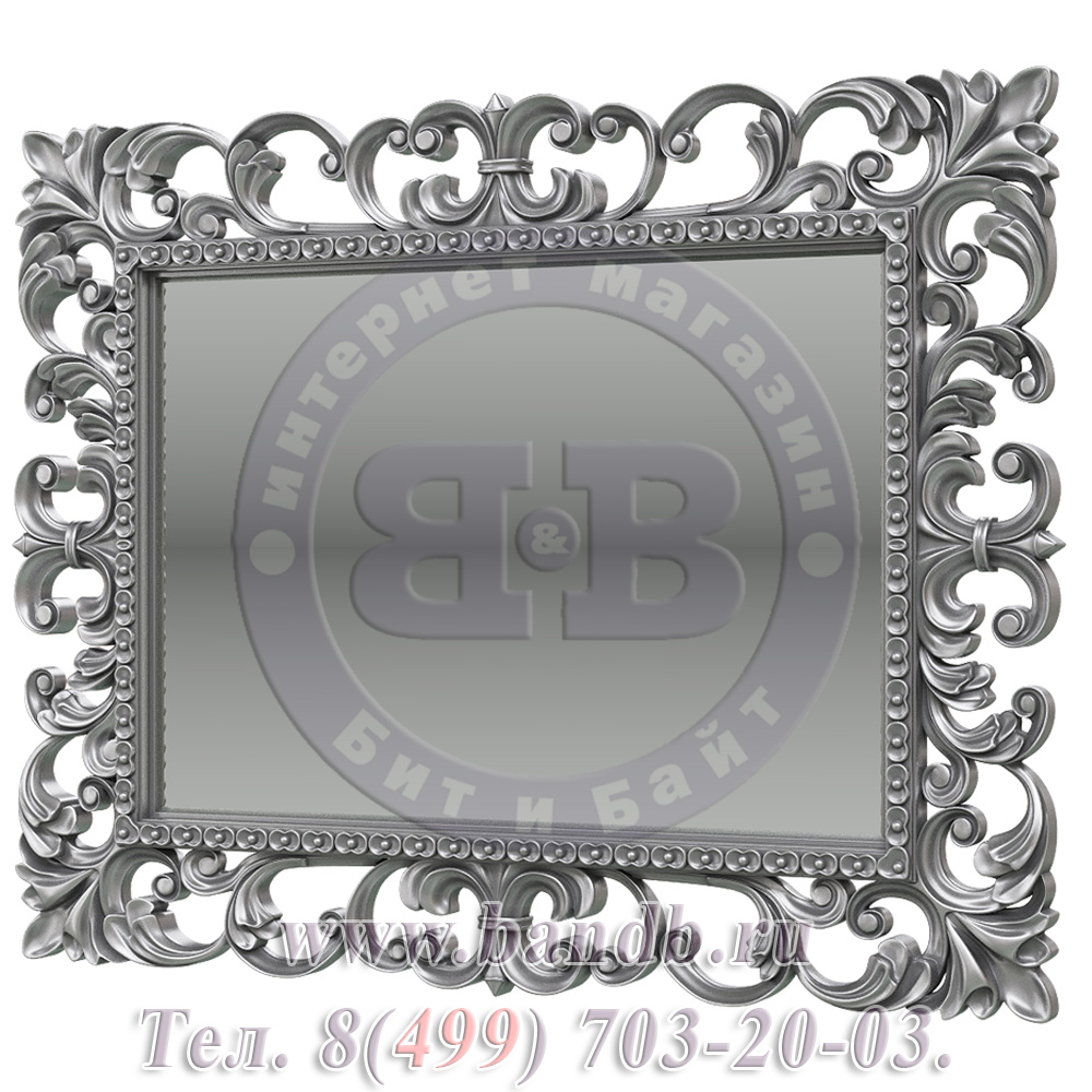 Консоль с зеркалом ЗК-03 цвет серебро Картинка № 4