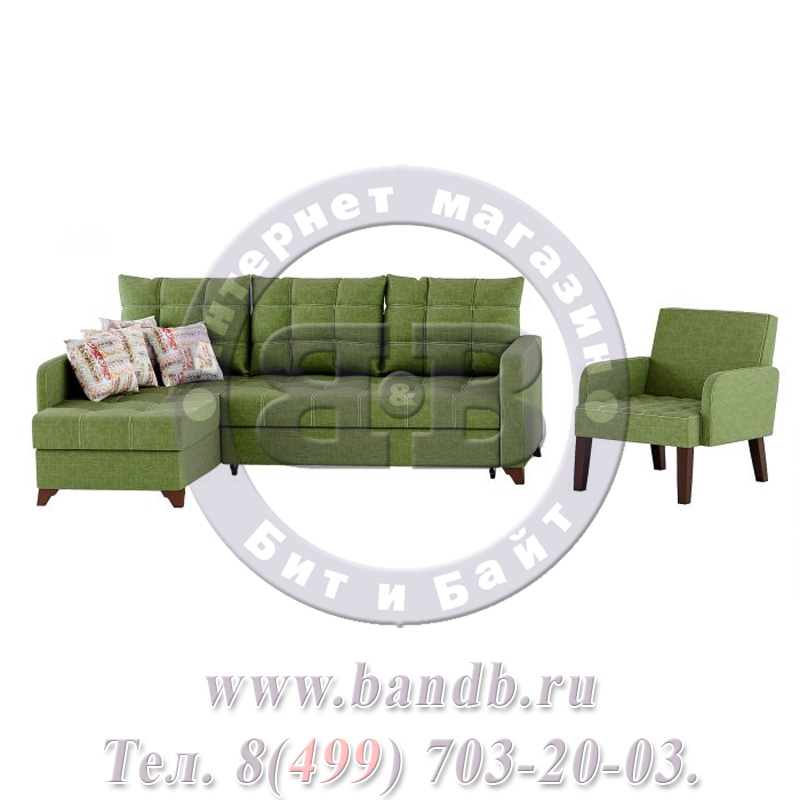 Квадро диван угловой + кресло, ткань ТД 964/ТК 964 Картинка № 2