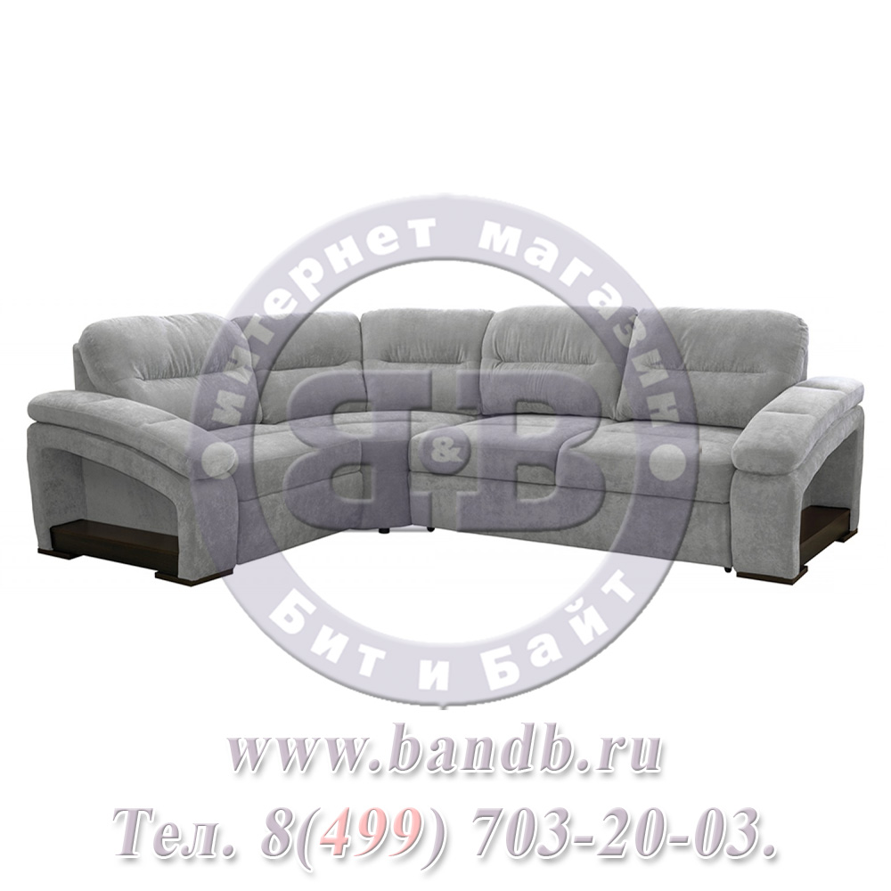 Угловой диван-кровать Рокси ткань 40431 энерджи грей 18 серебристый серый Картинка № 2
