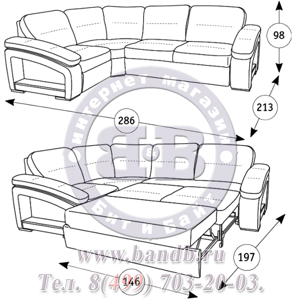 Угловой диван-кровать Рокси ткань 40430 энерджи десерт 2 бежевый песочный Картинка № 3