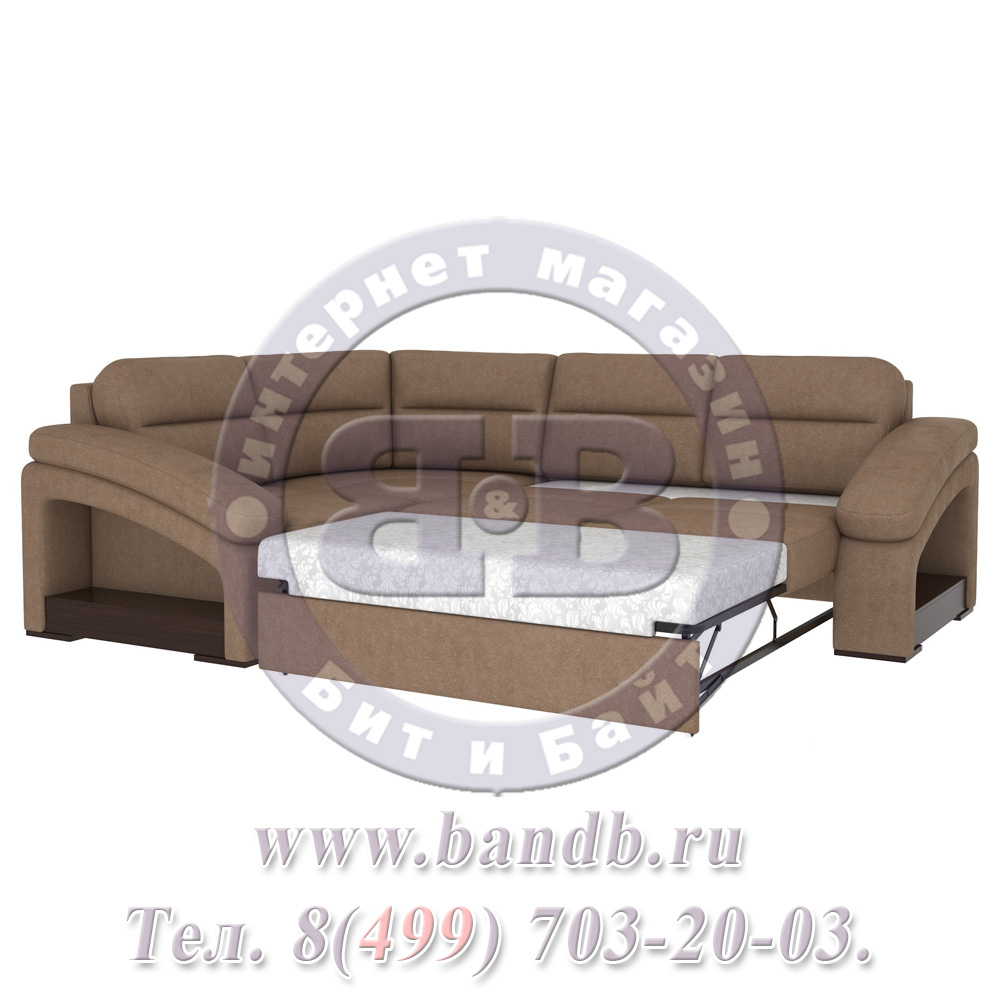 Угловой диван-кровать Рокси ткань 40431 энерджи грей 18 серебристый серый Картинка № 4