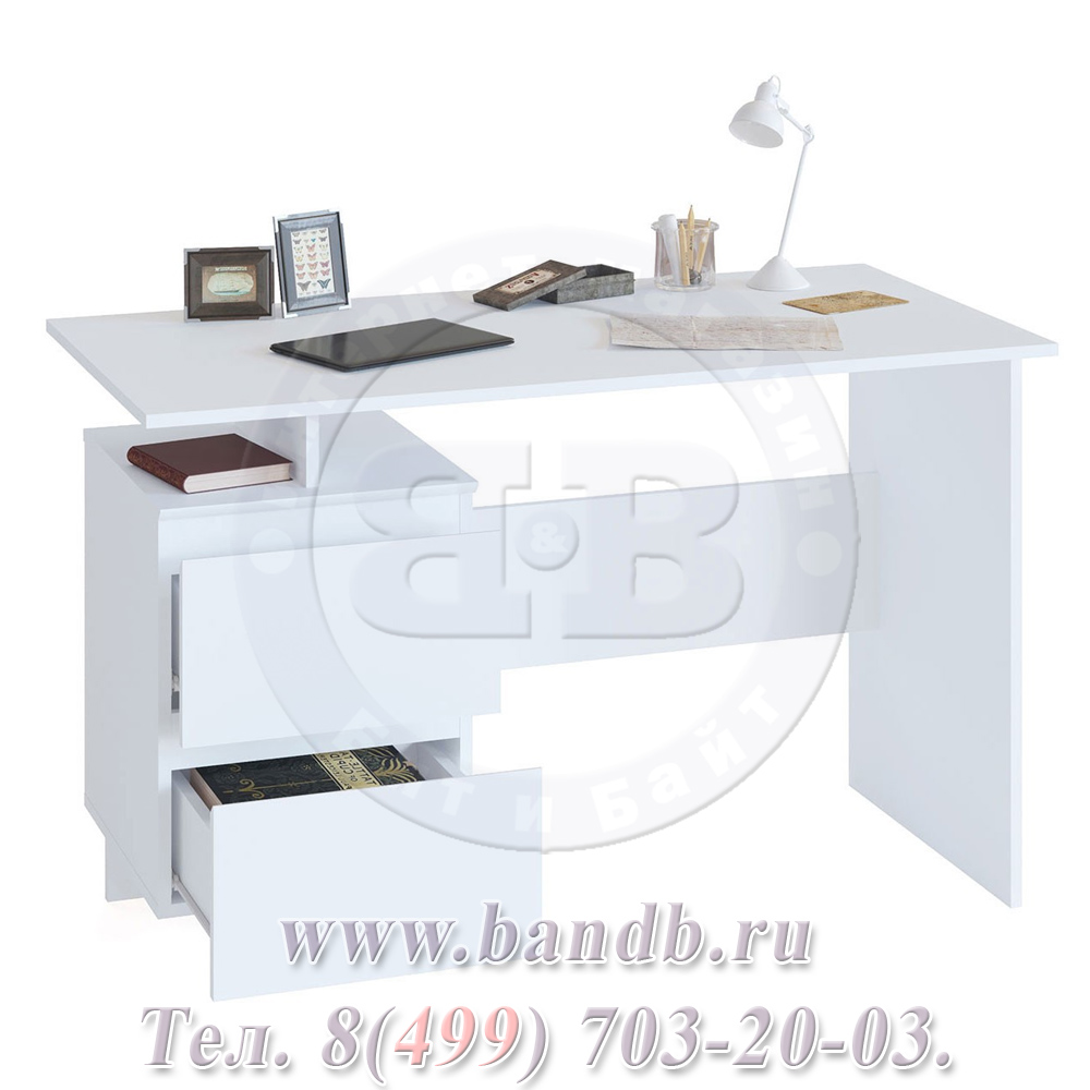 Письменный стол СПМ-19, цвет белый Картинка № 2