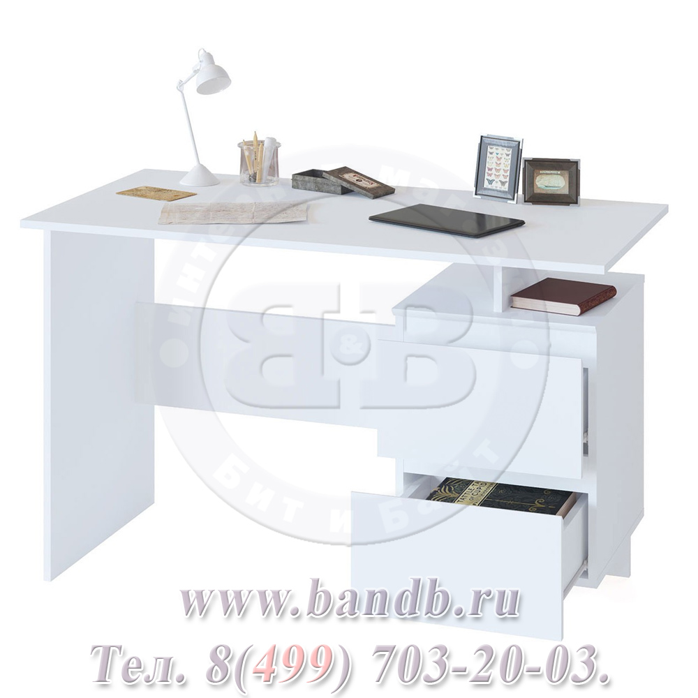 Письменный стол СПМ-19, цвет белый Картинка № 4