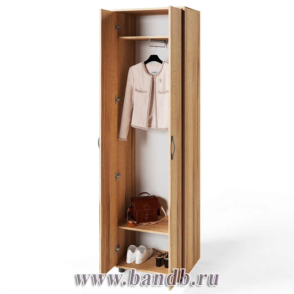 Шкаф для одежды с выдвижной штангой ШО-1 дуб делано Картинка № 2