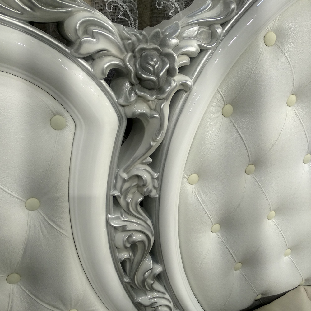 Спальня Дольче Вита СДВ-03 Кровать 1800, цвет белый глянец с серебром Картинка № 11