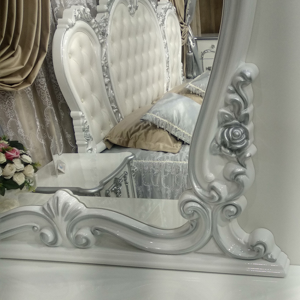 Спальня Дольче Вита СДВ-06 Зеркало, цвет белый глянец с серебром Картинка № 2
