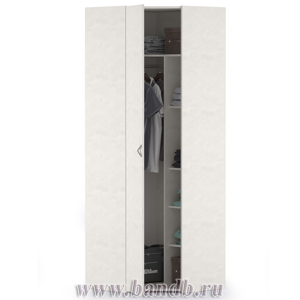 Угловой шкаф для одежды Амели Моби 13.131 цвет шёлковый камень Картинка № 2