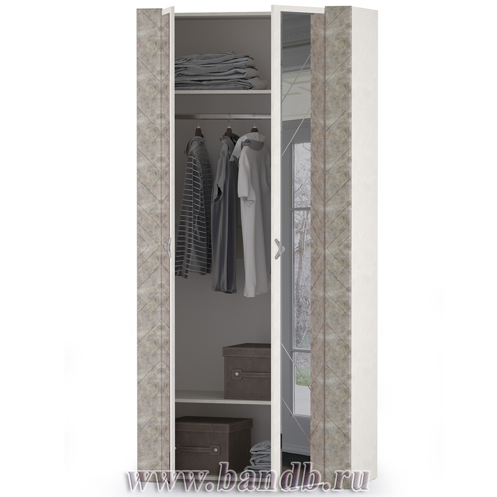 Шкаф для одежды Амели Моби 13.133 цвет шёлковый камень/бетон чикаго беж Картинка № 2