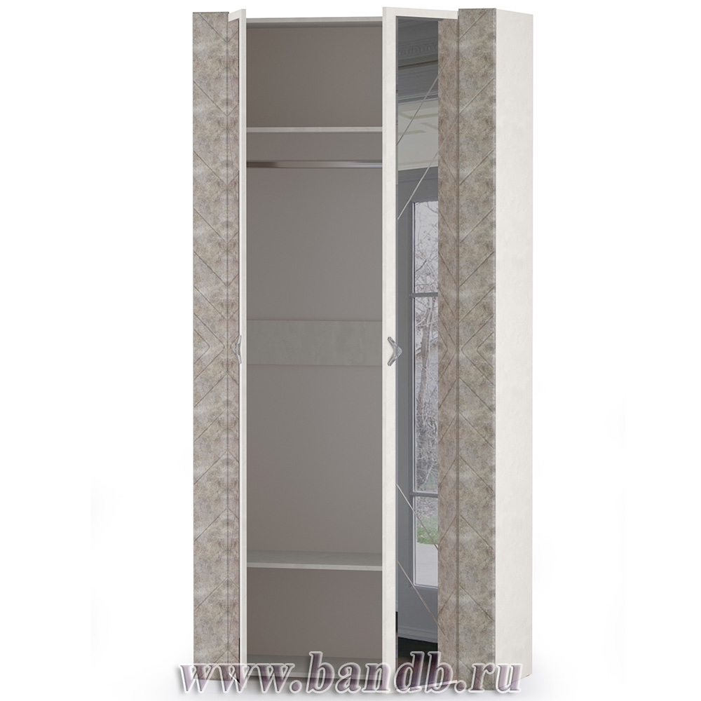 Шкаф для одежды Амели Моби 13.133 цвет шёлковый камень/бетон чикаго беж Картинка № 3