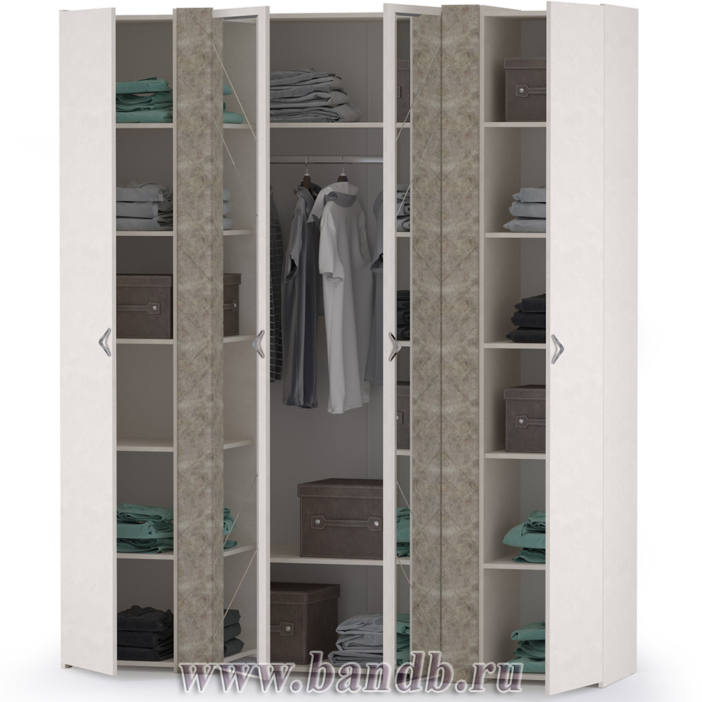 Набор шкафов Амели Моби № 3 цвет шёлковый камень/бетон чикаго беж Картинка № 2