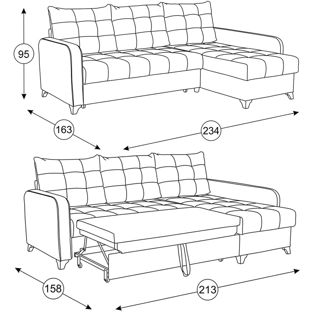Квадро диван угловой, ткань ТД 962 Картинка № 12