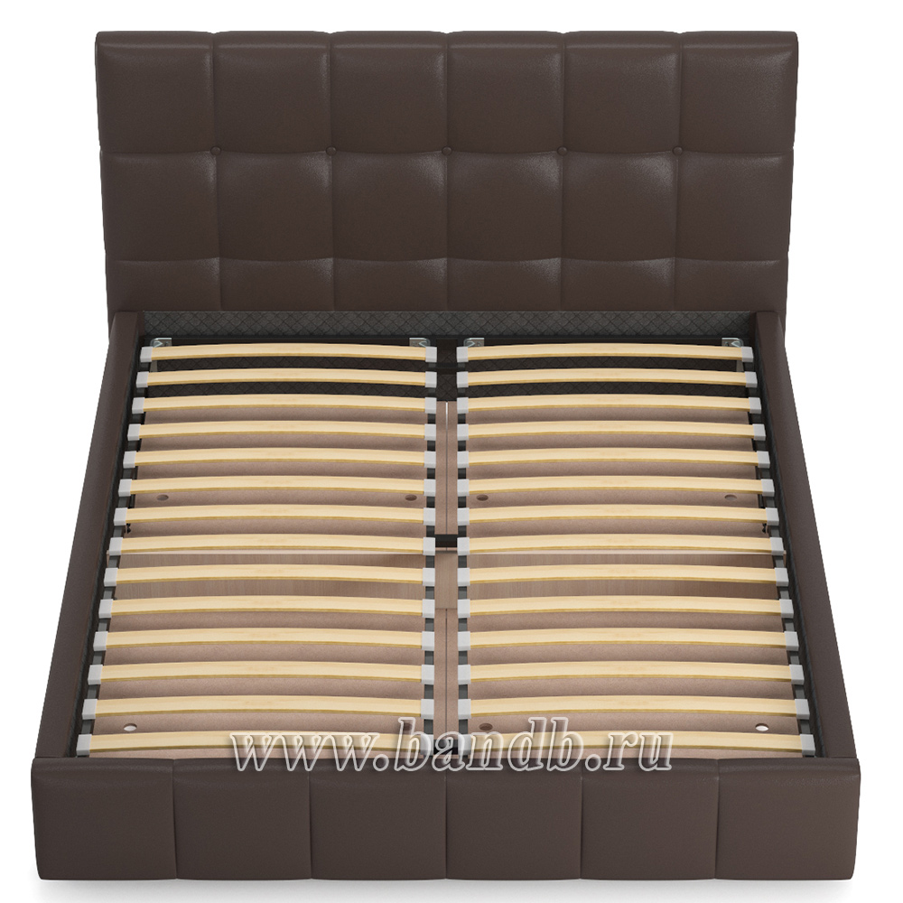 Кровать интерьерная Хлоя с подъёмным механизмом и дном Пегасо шоколад темно-коричневый Картинка № 6