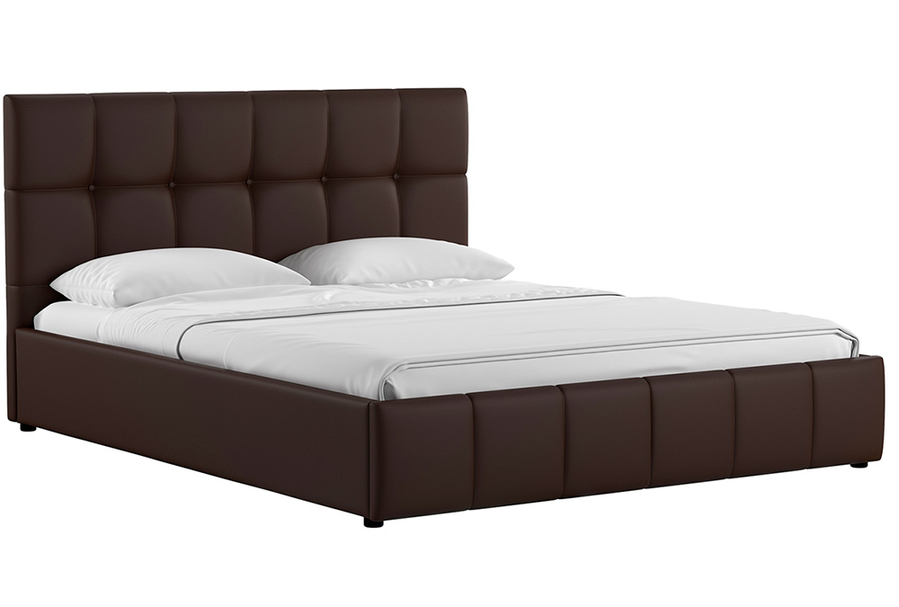 Кровать интерьерная Хлоя с подъёмным механизмом и дном Пегасо шоколад темно-коричневый Картинка № 7