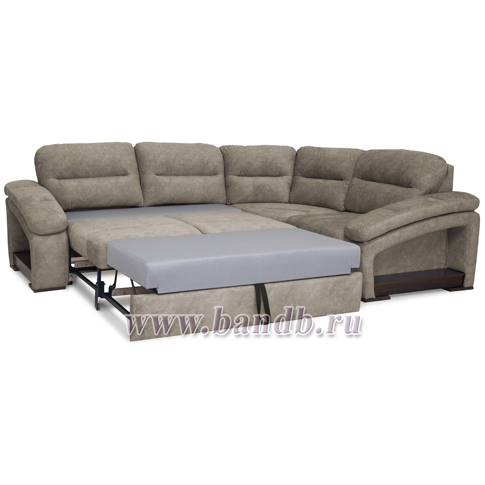 Угловой диван-кровать Рокси ткань 40433 кортекс латте серо-бежевый Картинка № 7