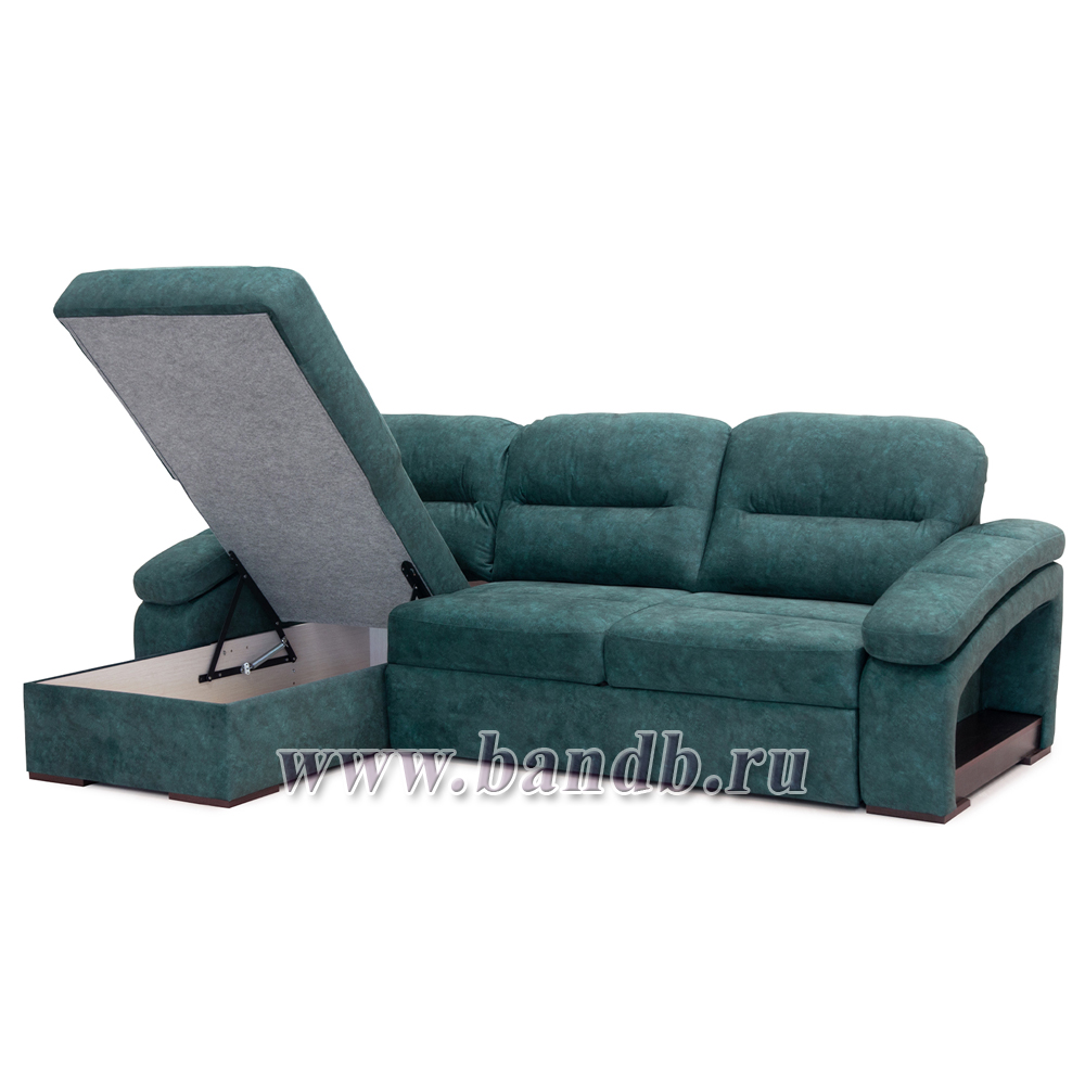 Угловой диван-кровать Рокси ткань 40434 кортекс атлантик тёмно-бирюзовый Картинка № 5