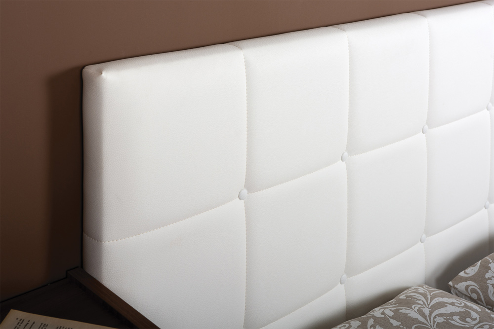 Кровать Камея 1600 с подъёмным ортопедическим основанием цвет белый глянец/орех селект каминный Картинка № 5