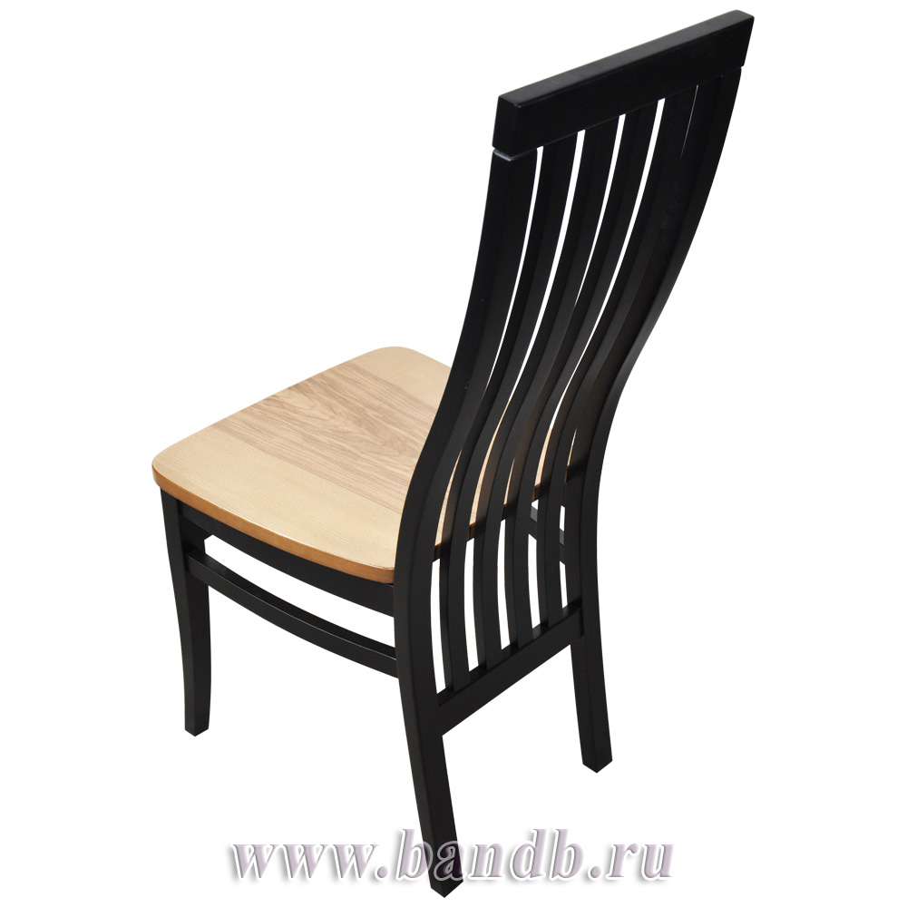 Стул Вестерн, цвет RAL9005, деревянное сиденье цвет Т07 Картинка № 3