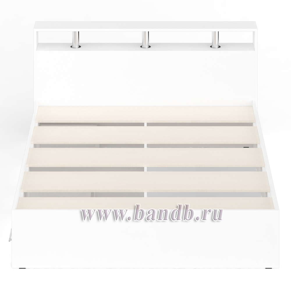 Кровать с ящиками Камелия 1600 цвет белый Картинка № 7
