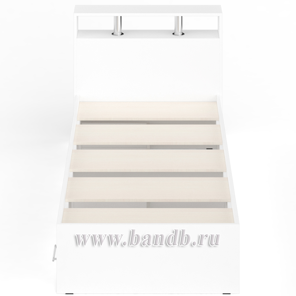 Кровать с ящиками Камелия 900 цвет белый Картинка № 7