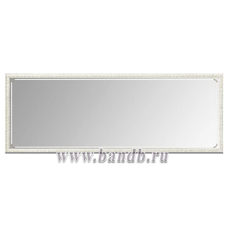 Зеркало 119Б белый, греческий орнамент Картинка № 2