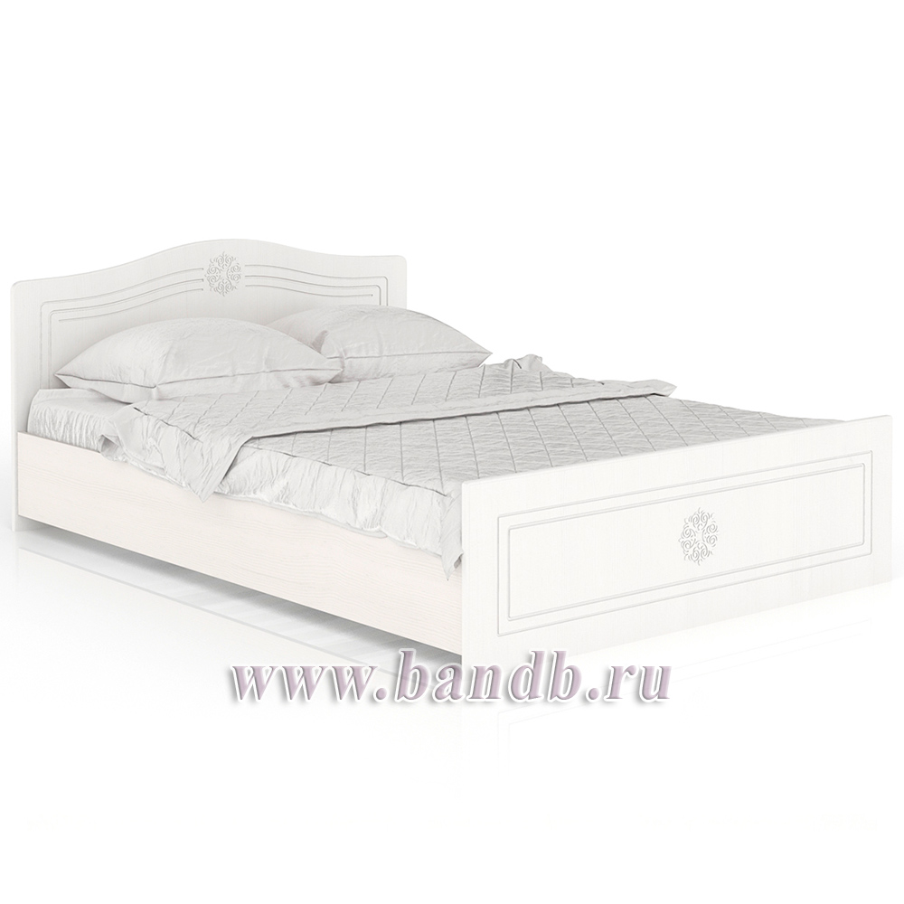Кровать Онега 1400 с тумбой прикроватной цвет белый Картинка № 5