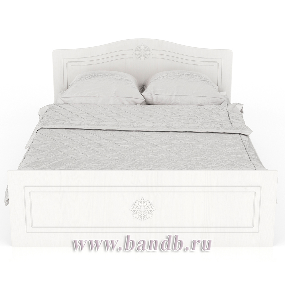 Кровать двуспальная Онега КР-1400 цвет белый спальное место 1400х2000 мм. Картинка № 2