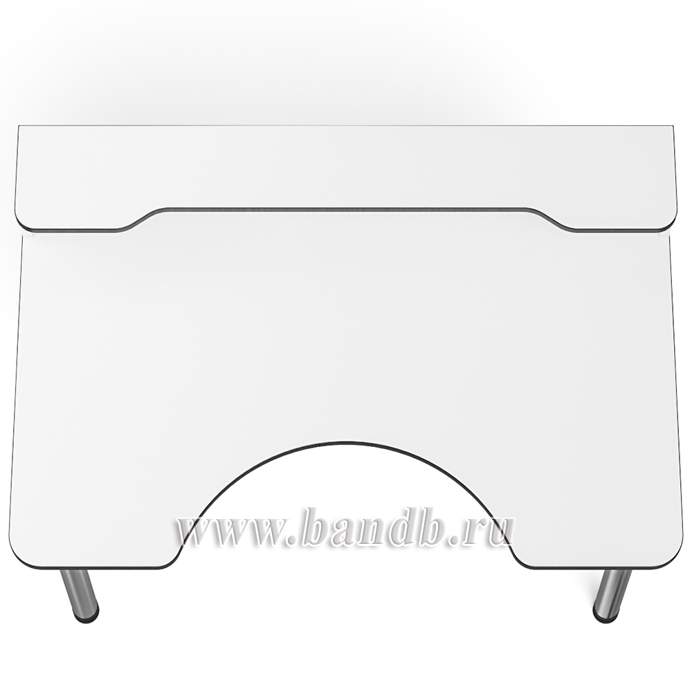 Игровой компьютерный стол с надстройкой С-МД-СК2Н-1200-750 цвет белый/кромка венге Картинка № 8