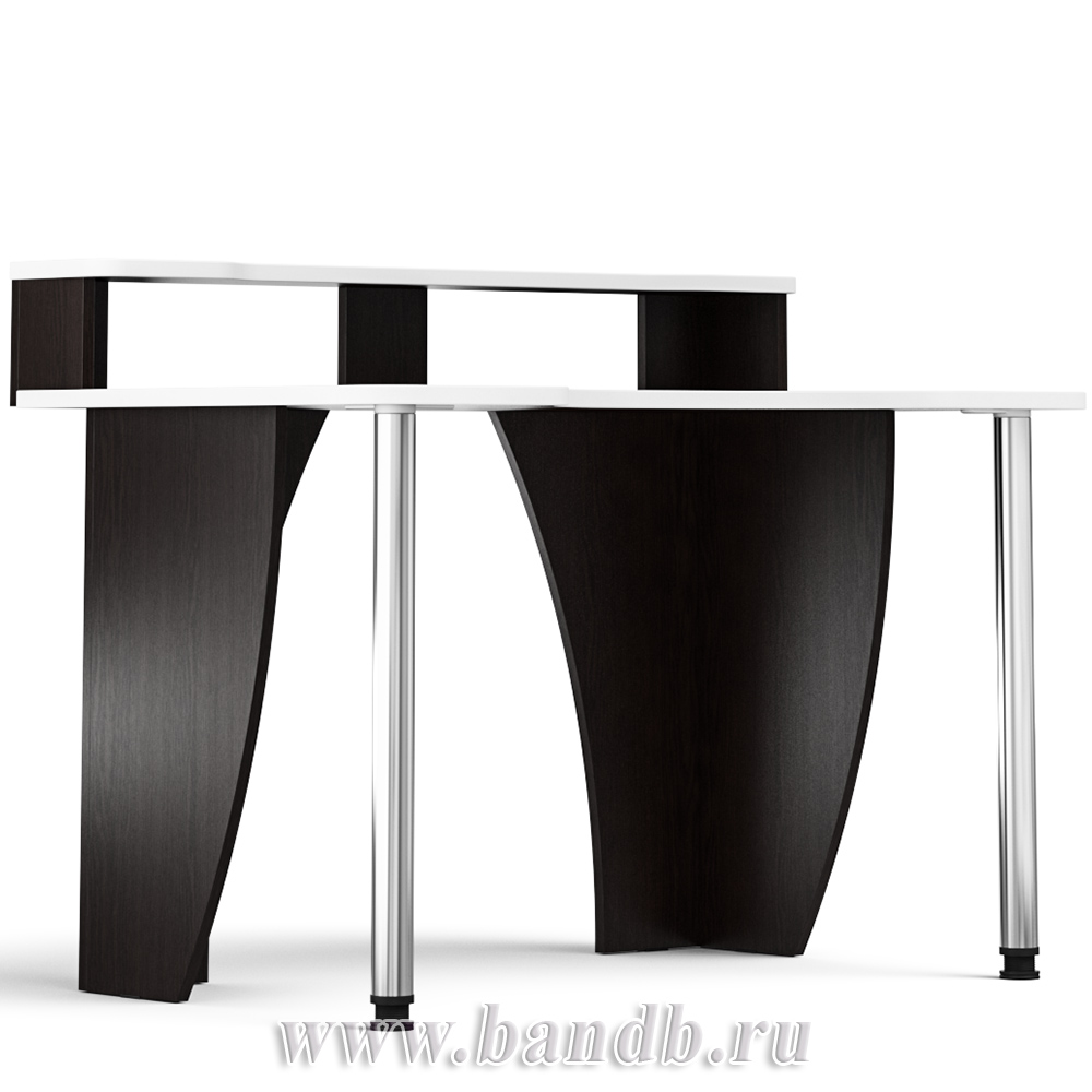 Игровой компьютерный стол с надстройкой С-МД-СК2Н-1200-750 цвет венге/кромка белая Картинка № 4