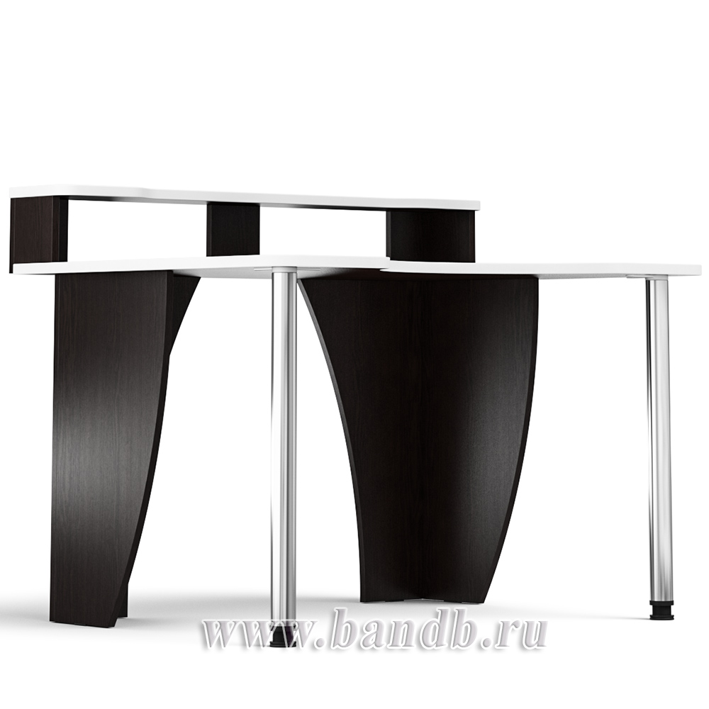 Игровой компьютерный стол с надстройкой С-МД-СК2Н-1200-900 цвет венге/кромка белая Картинка № 4