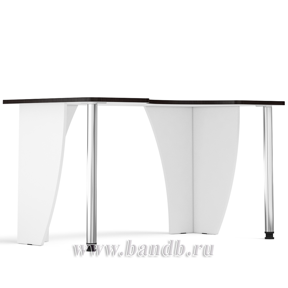 Игровой компьютерный стол С-МД-СК2-1400-750 цвет белый/кромка венге Картинка № 4
