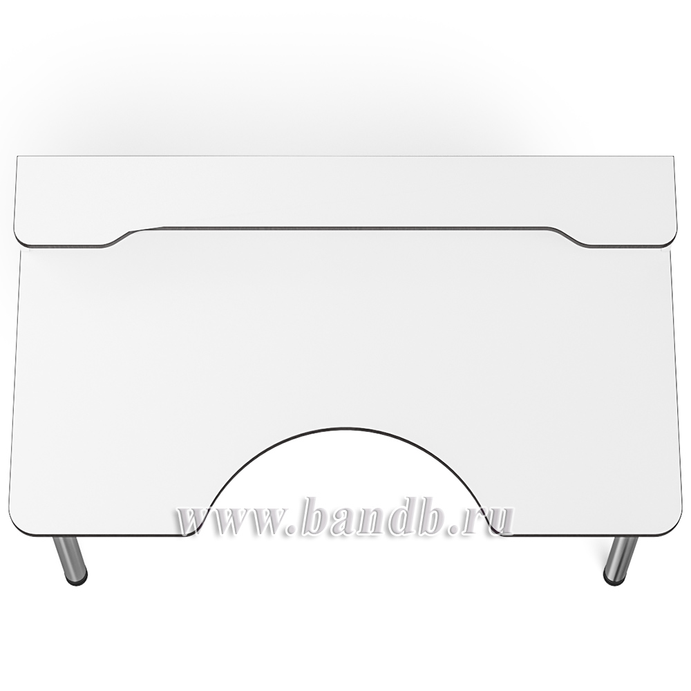 Игровой компьютерный стол с надстройкой С-МД-СК2Н-1400-750 цвет белый/кромка венге Картинка № 10