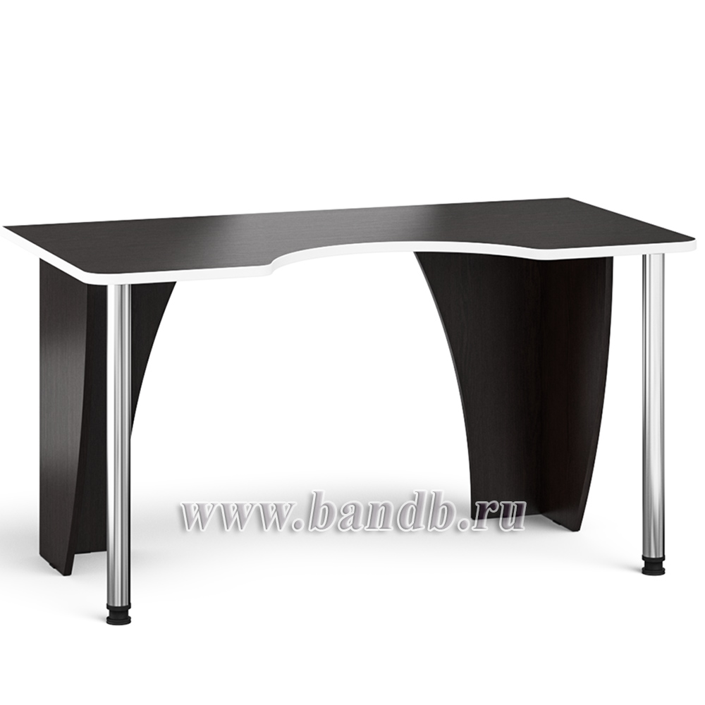 Игровой компьютерный стол С-МД-СК2-1400-750 цвет венге/кромка белая Картинка № 2 Игровой компьютерный стол С-МД-СК2-1400-750 цвет венге/кромка белая Картинка № 2