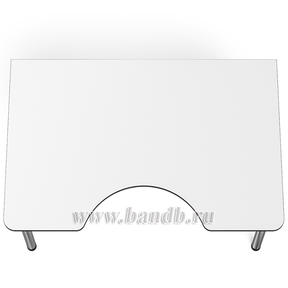 Игровой компьютерный стол С-МД-СК2-1400-900 цвет белый/кромка венге Картинка № 8