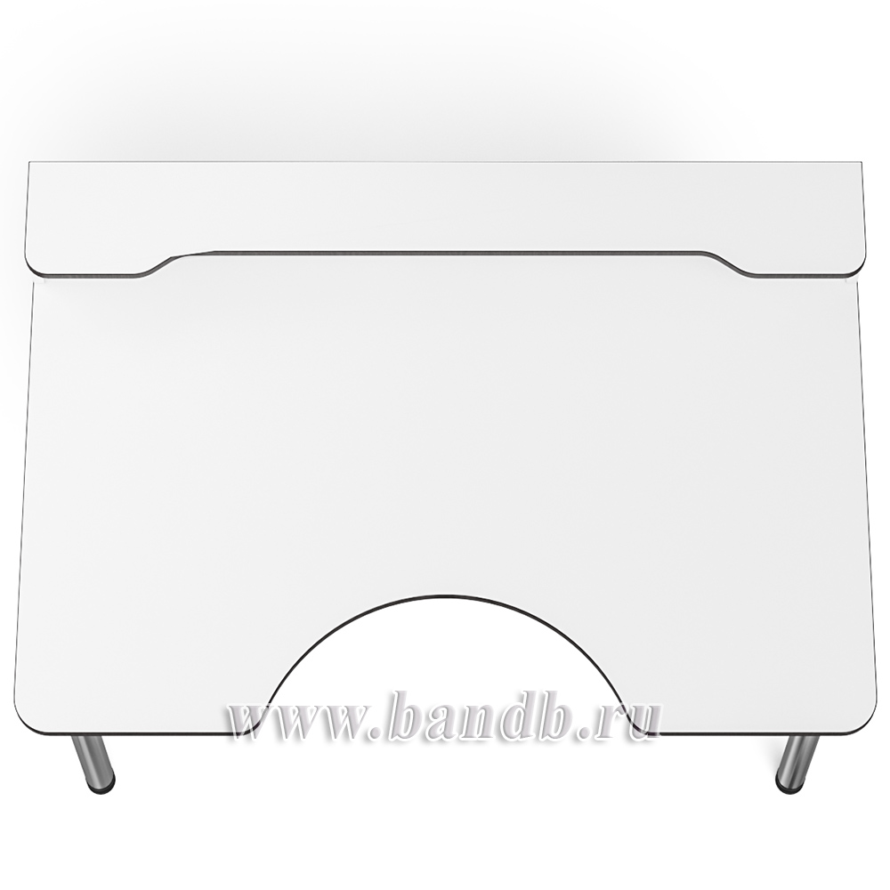 Игровой компьютерный стол с надстройкой С-МД-СК2Н-1400-900 цвет белый/кромка венге Картинка № 10
